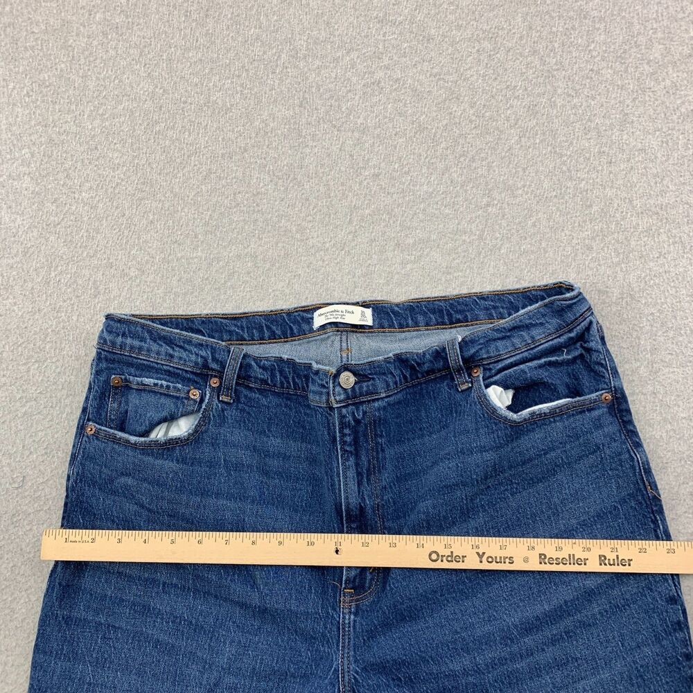 Abercrombie & Fitch Jeans 35/20R 90s Straight Ultra High Rise Stretch Denim - Picture 7 of 16